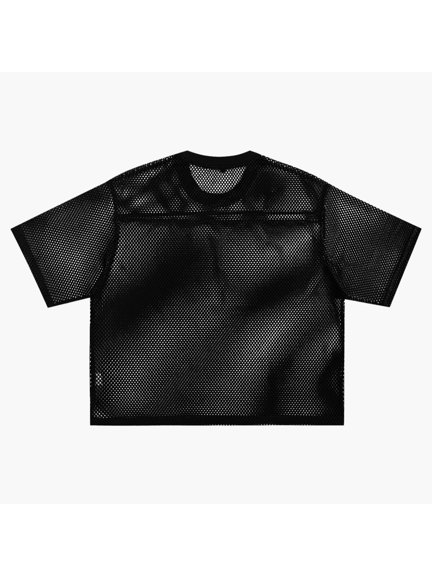Monarch Boxy Net Tee — M Mark — Black — Back