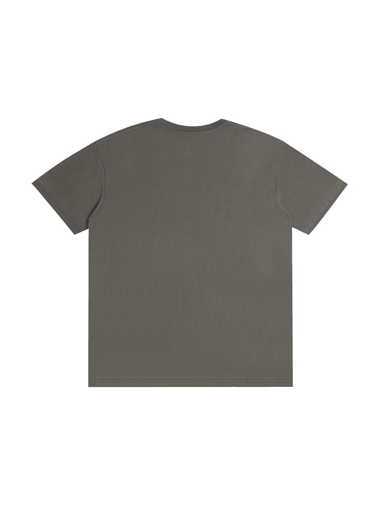 Monarch Pure Cotton Tee — Wordmark — Charcoal Gray — Back