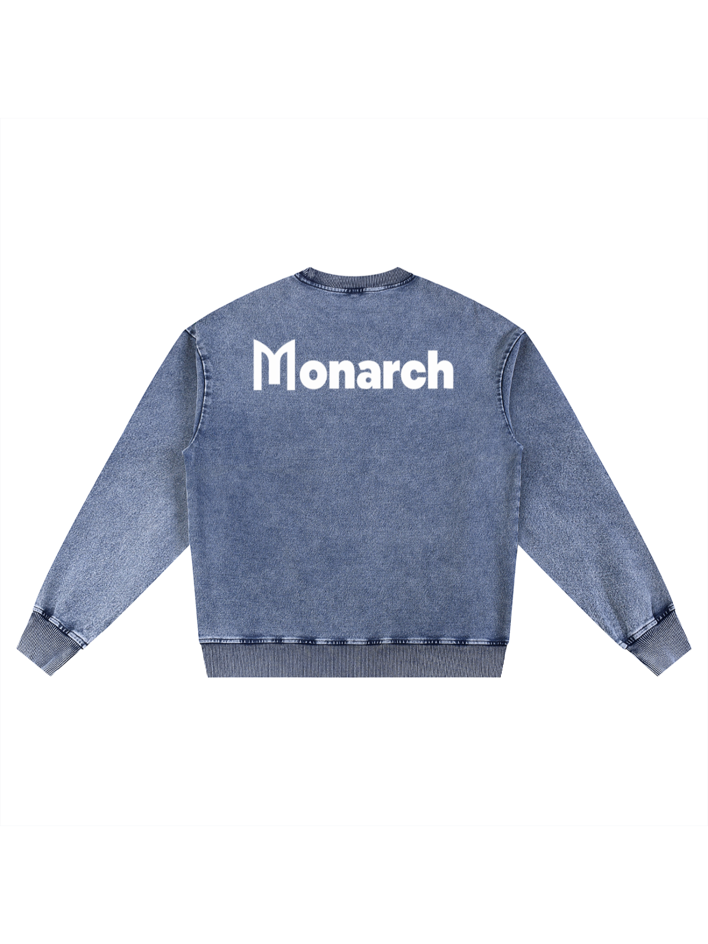 Monarch Snow Wash Crewneck — M Mark — Light Blue — Back