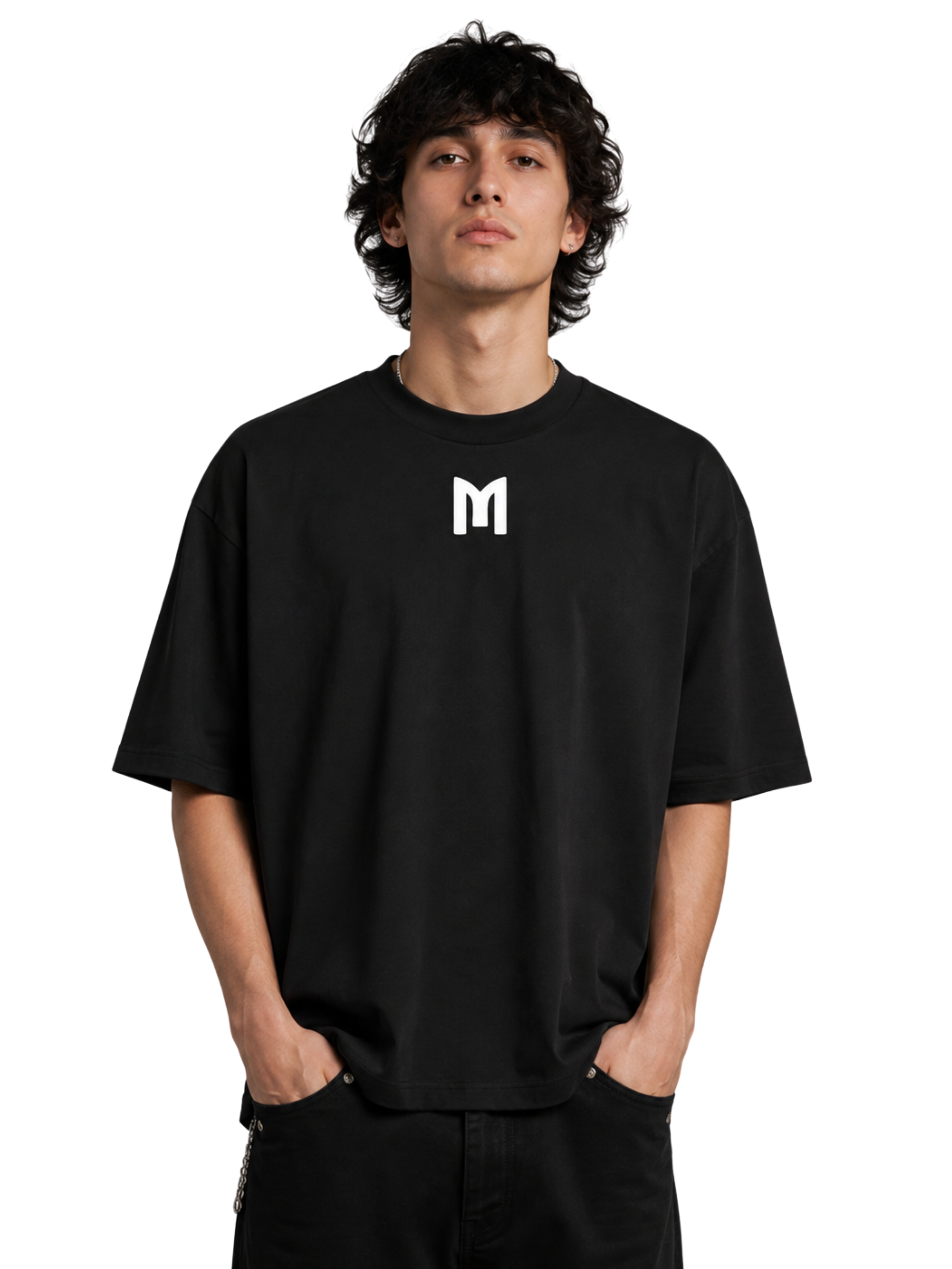 The Crest Tee — Front on Model